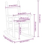 vidaXL Chaise à bascule enfants blanc bois de peuplier massif