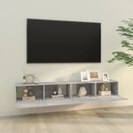 vidaXL Meubles TV 2 Pièces Gris béton 100x30x30 cm Bois d'ingénierie