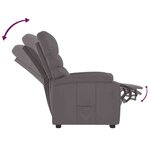 vidaXL Fauteuil inclinable réglable avec repose-pieds gris similicuir