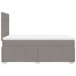 vidaXL Sommier à lattes de lit avec matelas taupe 120x190 cm tissu