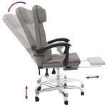 vidaXL Fauteuil de massage inclinable de bureau Taupe Tissu
