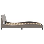 vidaXL Cadre de lit Dover taupe 140x190 cm tissu
