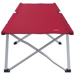 vidaXL Lit de Détente Pliant Rouge Métal  Tissu Standard Pliable