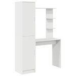 vidaXL Bureau avec Rangement Blanc Bois d'Ingénierie