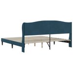 vidaXL Cadre de lit avec tête de lit Bleu 180 x 200 cm Velours