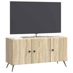 vidaXL Meuble TV Chêne Sonoma 99 x 34 5 x 50 cm Bois d'ingénierie