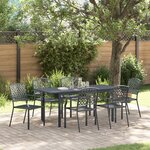Ensemble de Salle à Manger de Jardin en 7 Pièces en Acier Anthracite vidaXL