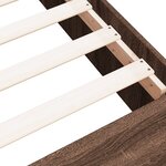 vidaXL Cadre de lit chêne marron 120x190 cm bois d'ingénierie