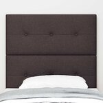 vidaXL Tête de lit LED marron foncé en tissu  90 cm