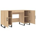 vidaXL Bureau chêne sonoma 140x50x75 cm bois d'ingénierie