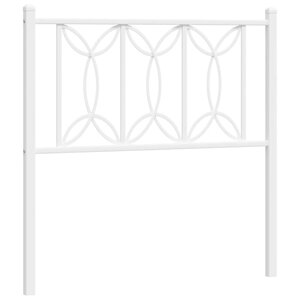 vidaXL Tête de lit métal blanc 90 cm