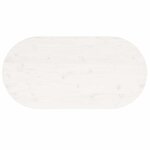 vidaXL Dessus de table blanc 110x55x2 5 cm bois de pin massif ovale