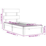 vidaXL Cadre de lit sans matelas 90x200 cm bois de pin massif