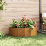 vidaXL Jardinière Rouillé 120 x 60 x 35 cm