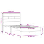vidaXL Cadre de lit sans matelas chêne sonoma 90x200 cm