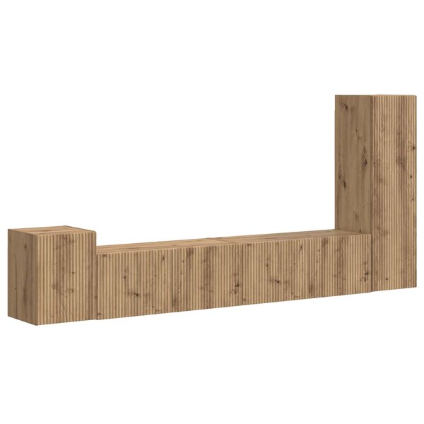 vidaXL Ensemble meuble TV 3 Pièces Chêne artisanal Bois d'ingénierie