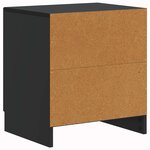 vidaXL Cabinet de chevet Noir 43 x 34 5 x 47 cm Bois d'ingénierie