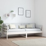 vidaXL Lit de jour sans matelas blanc bois de pin massif 80x200 cm