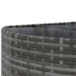 vidaXL Salon de jardin 8 Pièces avec coussins gris résine tressée