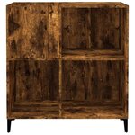 vidaXL Armoire à disques chêne fumé 84 5x38x89 cm bois d'ingénierie