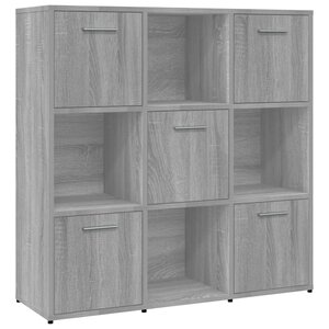 vidaXL Bibliothèque Sonoma gris 90x30x90 cm Bois d'ingénierie