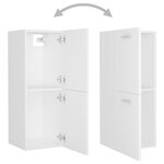 vidaXL Armoire de salle de bain Blanc 30x30x80 cm Bois d’ingénierie