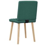 vidaXL Chaises à manger lot de 2 vert foncé tissu