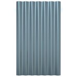 vidaXL Panneaux de toit 12 Pièces Acier enduit de poudre Gris 60x36 cm