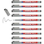 Feutre Non Permanent 151F Noir Pointe Fine 0 6 mm x 10 EDDING