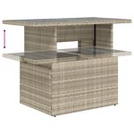 vidaXL Ensemble de 6 Canapés de Jardin avec Coussins Gris en Rotin Poly