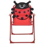 vidaXL Jeu de bistro avec parasol pour enfants 3 Pièces Rouge