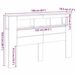 vidaXL Tête de lit à LED chêne artisanal 160x18 5x103 5 cm