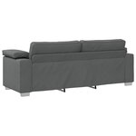 vidaXL Canapé avec coussin Gris foncé 219 x 77 x 82 cm tissu