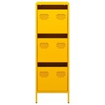 vidaXL Buffet haut jaune moutarde 39x35x103 5 cm acier