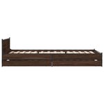 vidaXL Cadre de lit avec tiroirs sans matelas chêne marron 100x200 cm