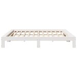 vidaXL Cadre de lit sans matelas blanc 200x200 cm bois massif de pin