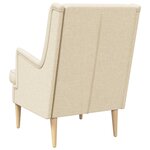 vidaXL Fauteuil Crème Tissu