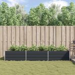 vidaXL Jardinière Anthracite 195 x 100 x 45 cm Acier galvanisé