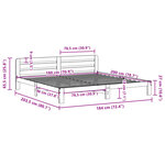vidaXL Cadre de lit sans matelas blanc 180x200 cm bois massif de pin