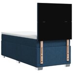 vidaXL Sommier à lattes de lit avec matelas Bleu 90x200 cm Tissu