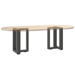 vidaXL Pieds de table basse en T  2 pièces  anthracite  28 x 25 x (42-43) cm  acier