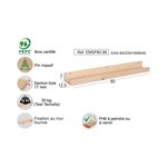 Étagère en pin kit line 80 cm