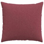vidaXL Coussins de canapé 2 Pièces Bordeaux 50 x 50 cm tissu