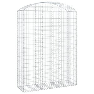 vidaXL Panier de gabions arqué 150x50x200/220 cm Fer galvanisé