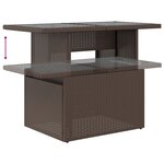Ensemble de canapé de jardin 6 pièces avec coussins en rattan poly marron