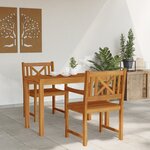 vidaXL Chaises de jardin 2 Pièces 56x56x90 cm En bois d'acacia massif