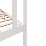 vidaXL Cadre de lit sans matelas blanc bois de pin massif