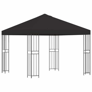 vidaXL Pavillon 3 x 3 m Anthracite Polyester et Acier 190 gsm