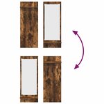 vidaXL Porte-manteau mural avec étagère Chêne fumé 70 x 10 x 90 cm