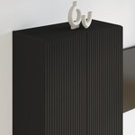 vidaXL Meuble TV mural Noir 59 5 x 31 x 100 cm Bois d'ingénierie